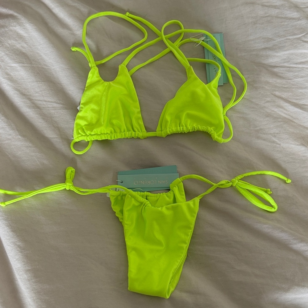 San Lorenzo Neon Yellow/Green Bikini Set